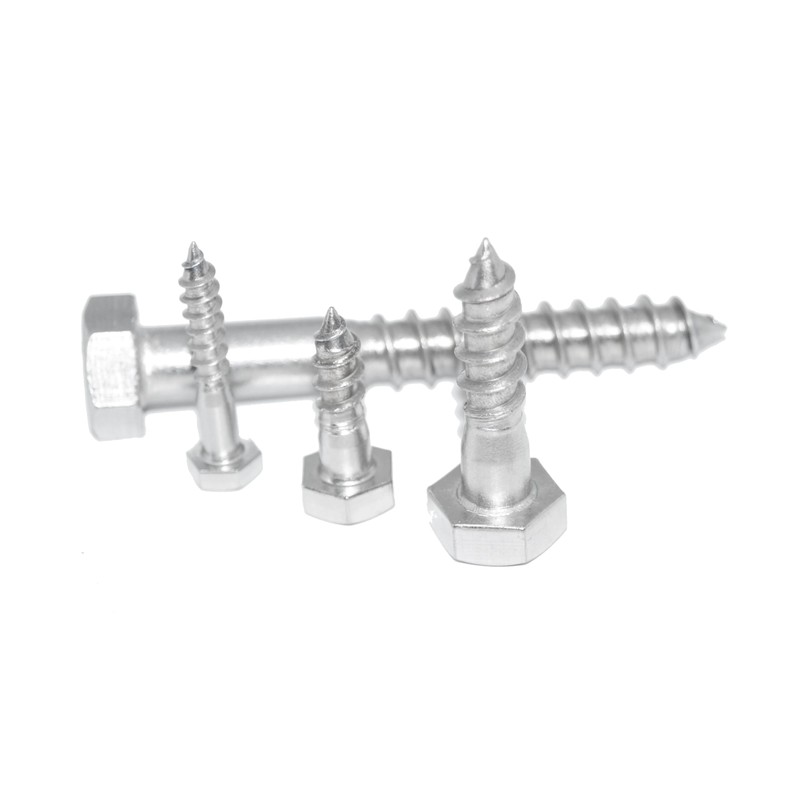 Hexagon Wood Screws 7 x 80 Pack of 10 Stainless
