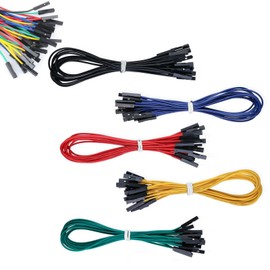 SensaBliss Jumper Wire, Jumper Wire, Jumper Cable, Audio Fan, Jumper Way, Connector Line, Wire Kit, Female to Female, 1 Pin Ear, Jump Wire, Tin Plated Copper, Flame Retardant, High Temperature