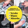 Original Scrub-N-Wipe Pad by Tuff-Scrub, 6-Pack, Microfiber, Multi-Surface, Non-Scratch, Dual-Sided,