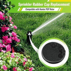 Gulfmew 5 Pack Sprinkler Rubber Head Cap Compatible with Hunter PGP Rotor, Sprinkler Cap Replacement for Automatic Irrigation Water System, Black Spray Shut Off Head Cover for Lawn, Yard, Outside