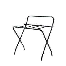 KB Designs - Black Metal Foldable Luggage Rack Suitcase Stand