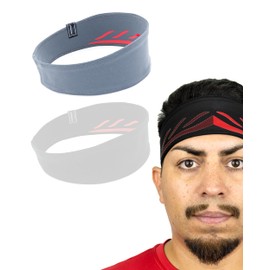 ZLS SweatAway® Performance Headband (Single) Sweat-Deflecting Channel Barriers Low-Profile Anti-Slip Unisex Pullover Sweatband – Pickleball, Soccer, Cycling, Gym, OCR, Trade Work, Festivals (Gray)