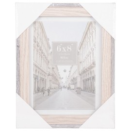 Home Collection Picture Frames With Mount Photo Frames Wood Effect Freestanding Or Wall Mount (Two-Tone, 6x8)