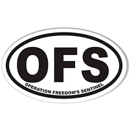 OFS Operation Freedom's Sentinel Oval Bumper Sticker