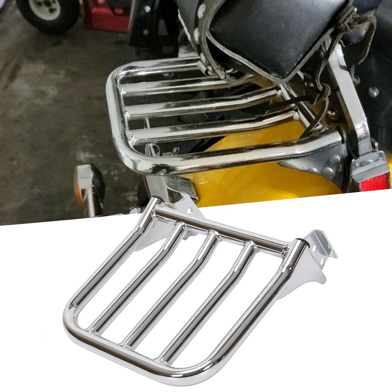 KUAFU Sissy Bar Backrest Luggage Rack Compatible with 2004-up Harley