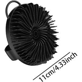 Cepillo de Ducha de Silicona, corporal de silicona, Resistente de Larga Duración, Fácil de Limpiar, Reemplaza esponja de baño. (black)