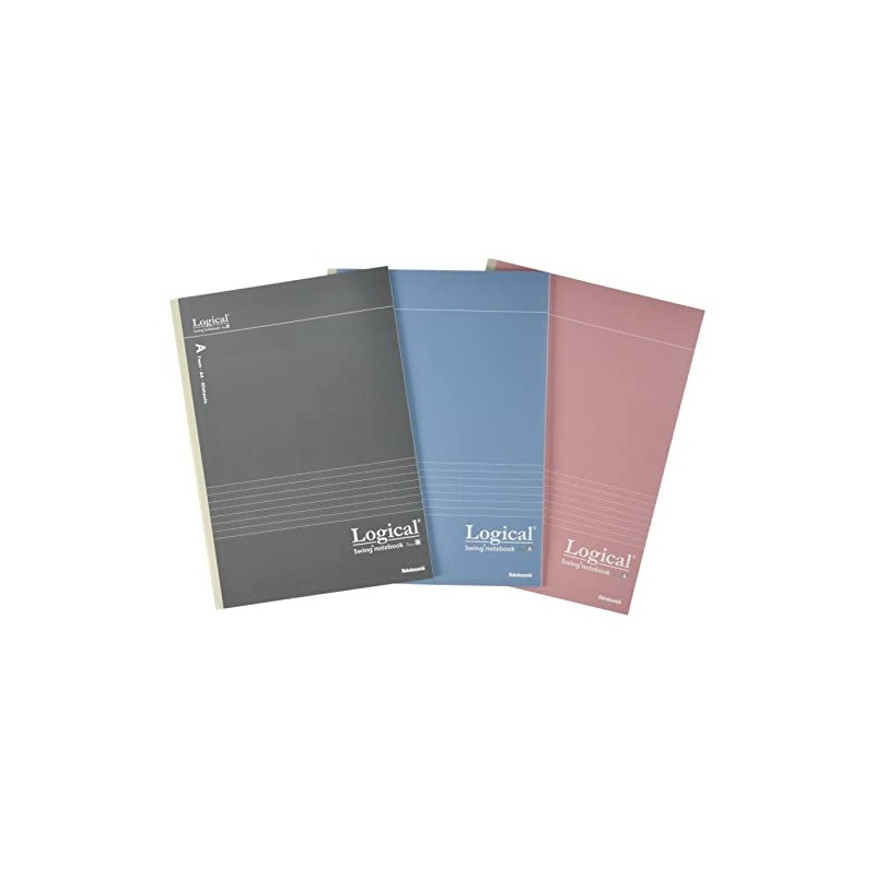 Nakabayashi NA403A-3P Swing Logical Notebook, A4/A, Ruled, 40 Sheets, Daltone,