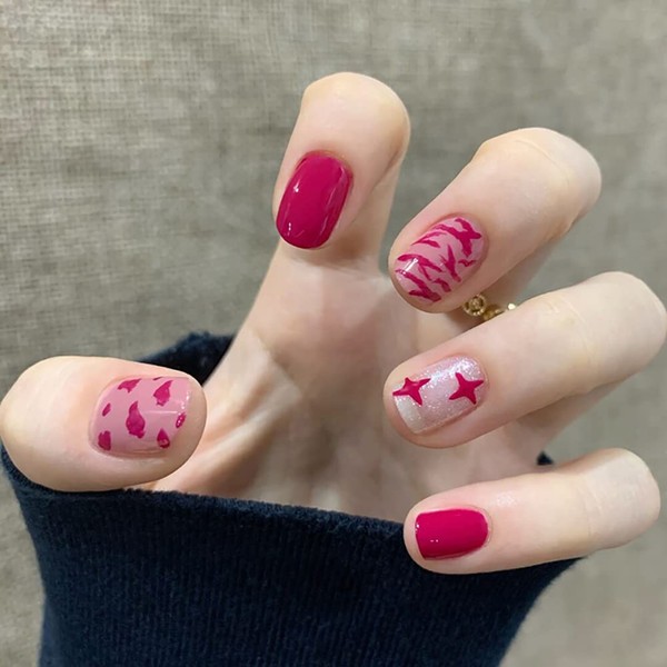 Light Rain Small Size Hand-made Press on Nails, 3D Gel