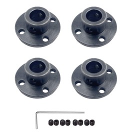 4Pcs Black 10mm Flange Coupling Connector, Rigid Guide Steel Model Coupler Accessory, Shaft Axis Fittings for DIY RC Model Motors