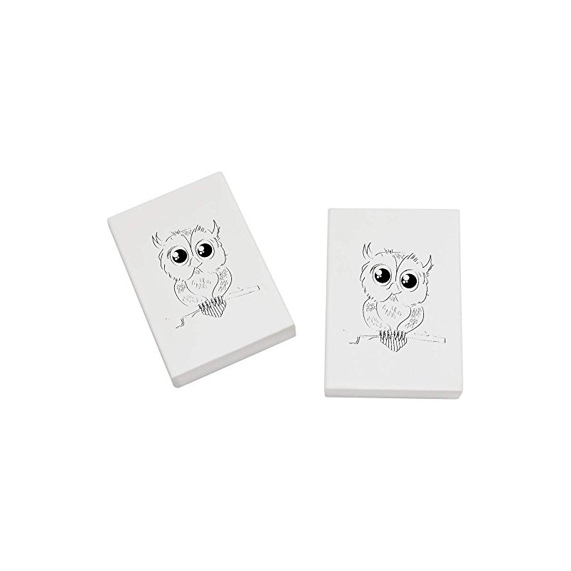 2 x 45mm 'Cute Owl' Erasers/Rubbers (ER00010654)