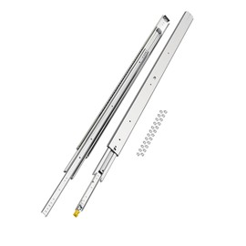 VEVOR Heavy Duty Drawer Slides, 1 Pair 60inch Locking Drawer Slides, 500lbs Load Capacity, Side Mount Ball Bearing Drawer Glides, Full Extension Industrial Locking Rail