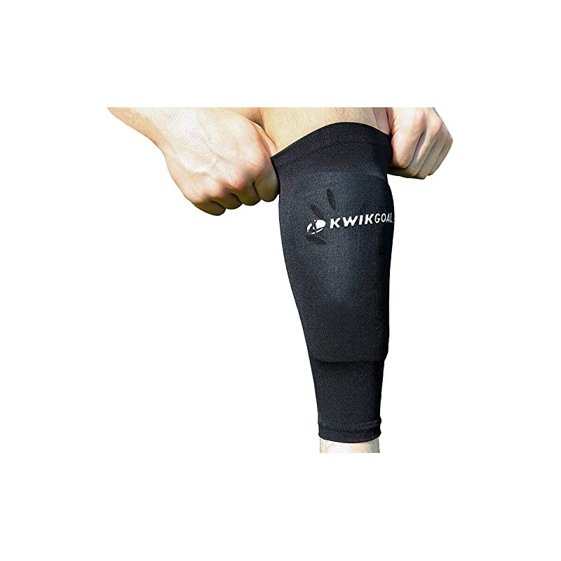 Kwik Goal Adult Shin Guard Compression Sleeves, Black