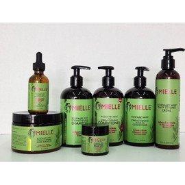 MIELLE Rosemary Mint Strengthening Curly Hair Care Products 7PCS BUNDLE SET