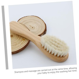 Totority 1 Set Shampoo Brush Wooden Massage Comb for Pet Bath Massage Scrubber Wooden Brush Wooden Comb Grooming Hair Comb Suit for Kid Suit Bath Brush Child Scalp Wool