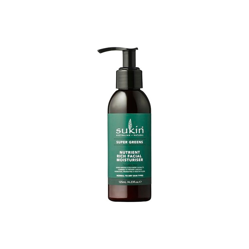 Sukin Super Greens Nutrient Rich Facial Moisturiser 4.23 Oz. by
