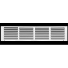 HVAC Premium 24" x 2" Return Air Grille - Sidewall and Ceiling - HVAC Vent Duct Cover Diffuser - White [Outer Dimensions: 25.75w X 3.75"h]