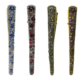 Set of 4 JCGY Alligator Strong Metal Hair Clips Long Duckbill Clips Beakclips for Hair Upstyling for Women Girls NM110-2-4d4