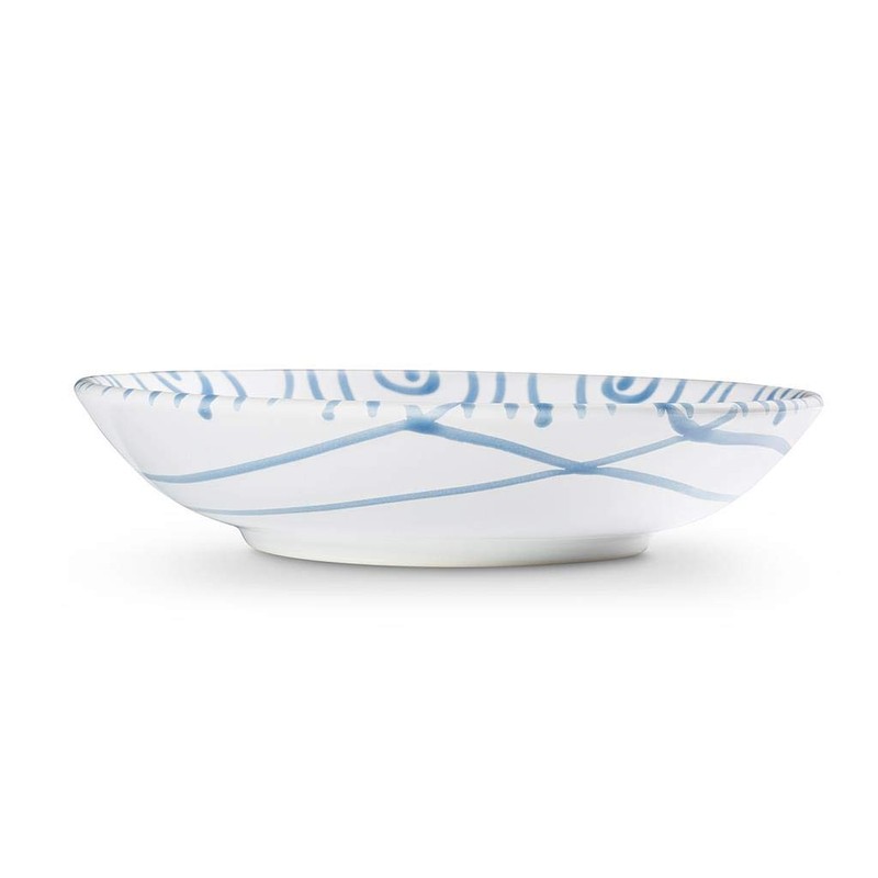 GMUNDNER KERAMIK Manufaktur 0102TSCU20 Blaugeflammt Cup Soup Plate, Diameter 20