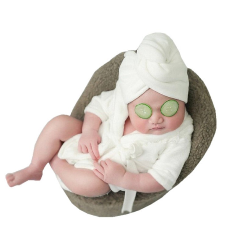 Newborn Baby Photography Photo Props Costume Infant Bathrobes Bath Towel