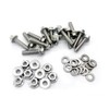 30 Sets M6x1.0-20mm Flanged Hex Head Bolts Kits, Flange Hexagon