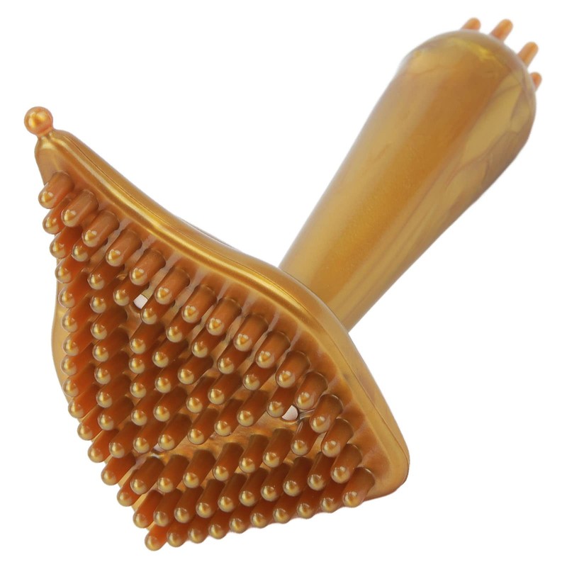 Triangle Meridians Massage Brush Handheld Magnetic Meridians Brush Shaping Scrub