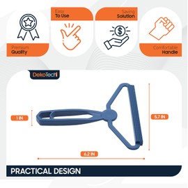 DekoTech Reusable Lint Remover – Effective Pet Hair Roller for Carpets, Clothing, Plush Fabrics & Wooden Surfaces, Durable Easy-to-Clean Tool with Comfortable Handle