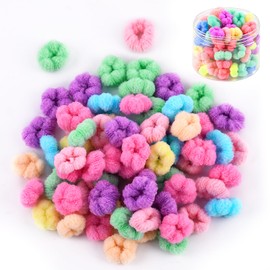 300pcs Candy Colour Small Dogs Hair Ties, Mini Soft Scrunchies for Yorkies, Maltese and Cats, Gentle No-Damage Pet Elastic Hair with Transparent Storage Box, Pets Grooming.