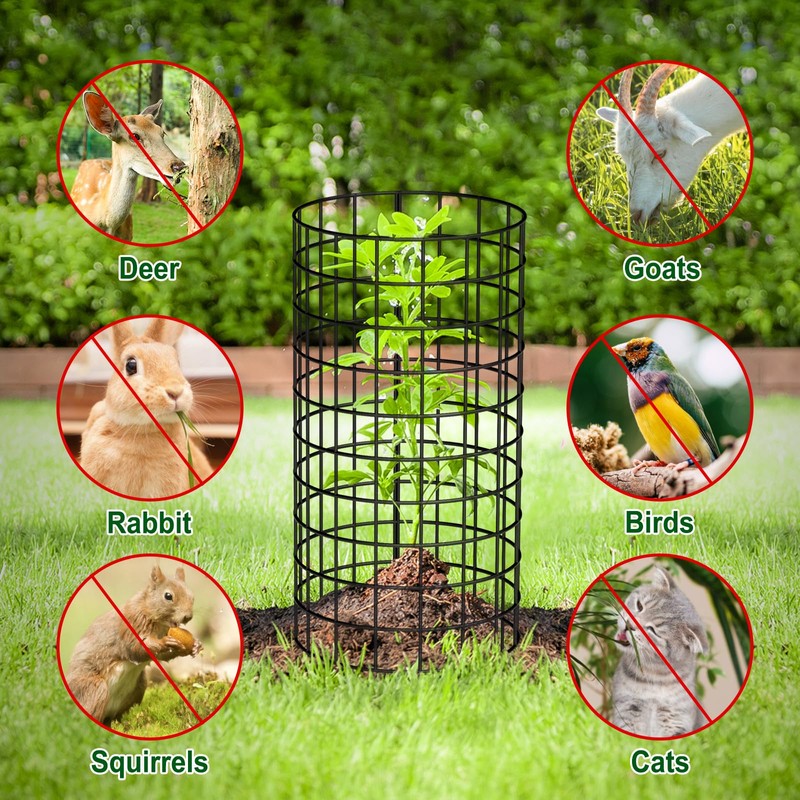 All-Metal Tree Trunk Guard, 4 Pack Mesh Protectors With Zip