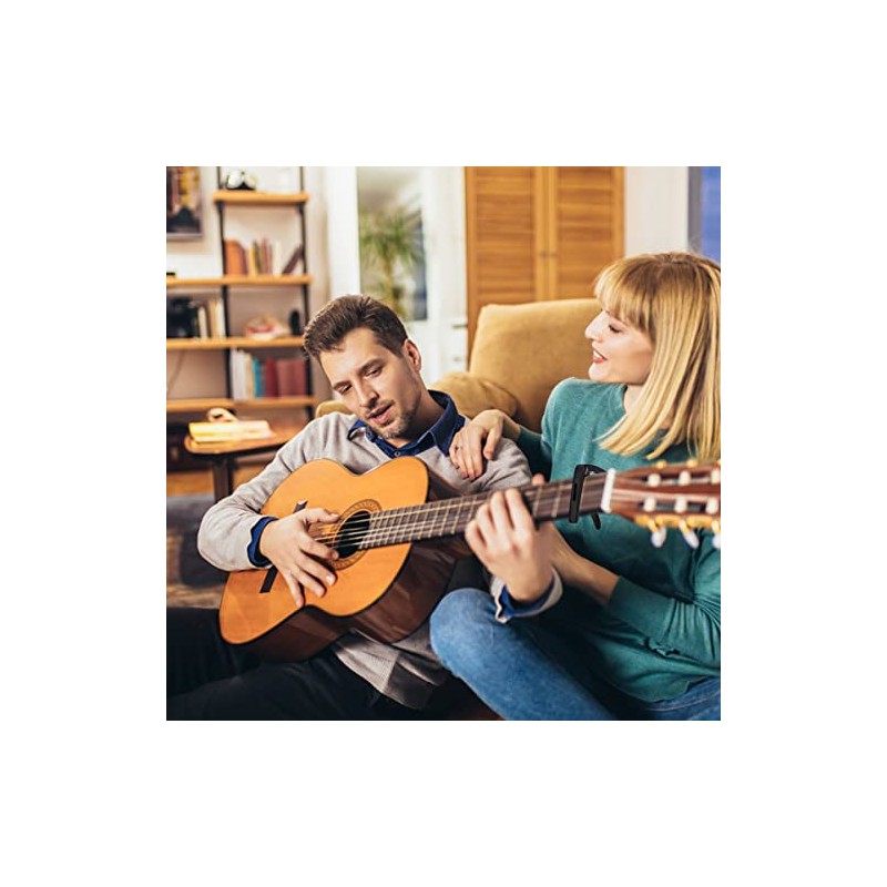 Afinador para Guitarra Juego de 11 Piezas,con Ranuras（Capo guitarra*1+Puas para