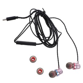 FELTECHELECTR Type C Earbuds Wired in Ear Headphones with Microphone Sweat Sports Earphones for Type C Devices Super Bass Stereo Sound Ergonomic Design Random Packaging Rose Gold