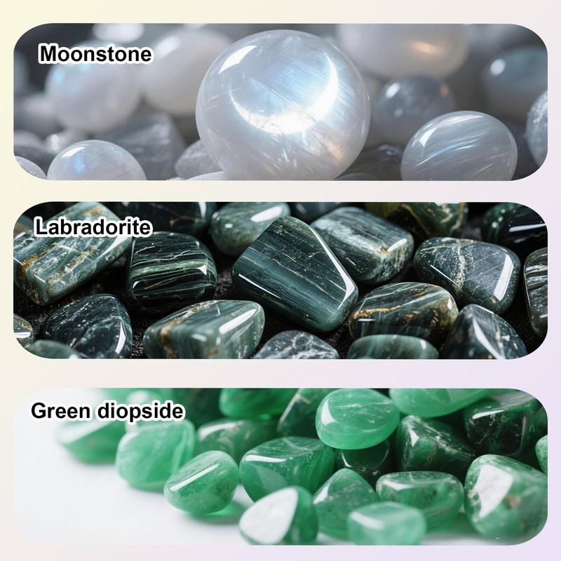 Crystal Keychain with Card, Good Luck Bead Stones Keychain Ideal