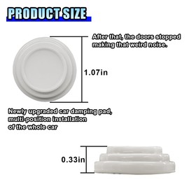 30PCS Car Door Shock Absorber, Silicone Anti-Collision & Soundproof Car Door Protection Sticker, Car Door Edge Guard Bumper Cushion, Universal Car Buffer Gasket with Self Adhesive (Fluorescence White)