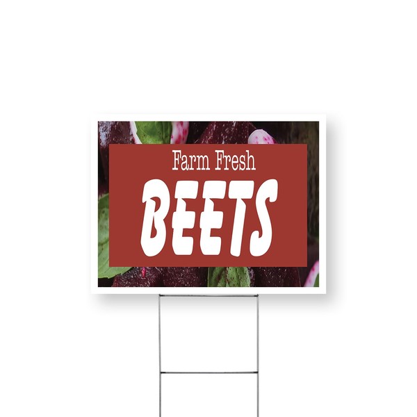 Farm Fresh Beets Yard Sign 18 Inch x 24 Inch