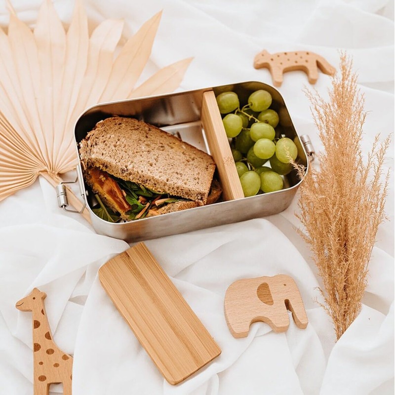 wunderwunsch Bamboo Divider for Lunch Box Lunch Box (1 x