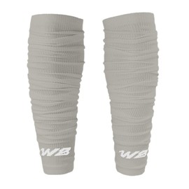 We Ball Sports Football Leg Sleeves Calf Compression for Men, Athletic Shin Splint Support - One Pair (Grey)