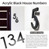 6" House Numbers 15cm, Matte Black Acrylic Address Sign Numbers