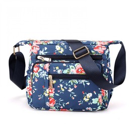 YYW Crossbody Bags for Women Large Multi Pocket Casual Travel Bag Messenger Bags for Shopping Hiking Daily Use (Rose Flower)