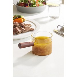 JAJU wood handle heat-resistant glass_200ml, clear transparent_FRFR / 자주 JAJU 우드핸들 내열유리잔_200ml, 투명투명_FRFR