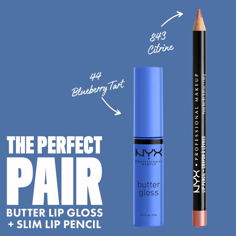 NYX PROFESSIONAL MAKEUP Butter Gloss, Non-Sticky Lip Gloss - Blueberry