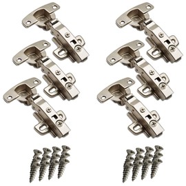 SOTECH Set of 6 Hettich Sensys pot hinges 8645i TH52 110 degree corner stop full present standard hinge height (distance) 1.5 mm including M4 x 16 mm screws with soft-close automatic hinge