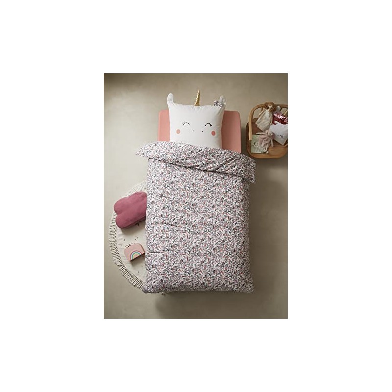 VERTBAUDET Children's Bedding Set, Unicorn Land, Oeko-Tex®, Purple/Multicoloured 140 x
