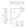 Amig - Shelf Bracket Stainless Steel Model 24 | Metal