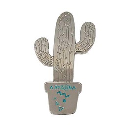 JB Sales Cactus Magnet (Silver) Decorative Metal Refrigerator Magnet Southwest Gift Idea - Arizona Souvenir