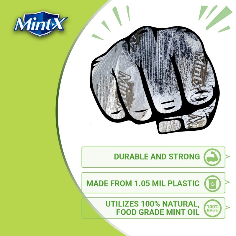 Mint-X Rodent Repellent Outdoor Home and Industrial Trash Bags with