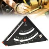 Triangle Angle Ruler Woodworking Folding Aluminum Alloy Measuring Tools 0