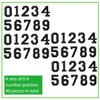WILDREEDS 40 Pcs Numbers Patch, Number 0-9 Embroidered Patches with