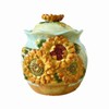 FORLONG Ceramic Hand-Painted Sunflower Sealed Jar,Food Storage Containers with Lids,