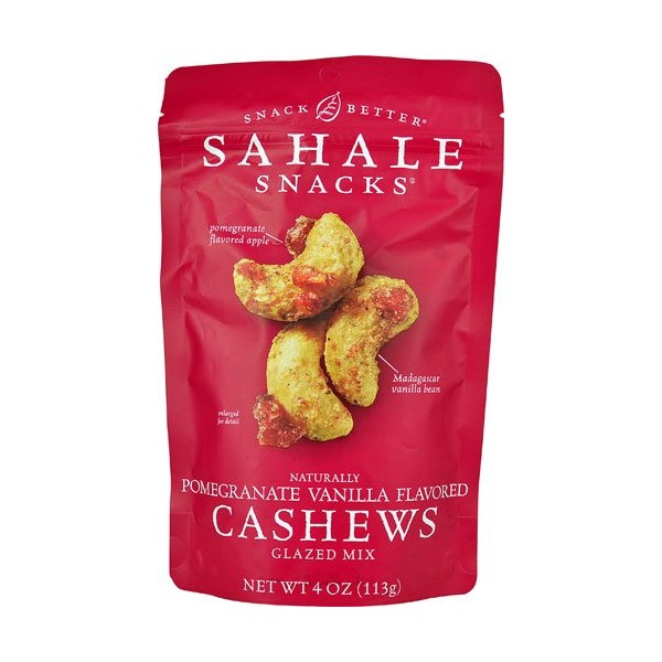 Sahale Snacks Cashews Pomegranate Vanilla -- 4 oz - 2 pc