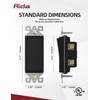 AIDA Matte Black Single Pole Decorator Light Switch, 15Amp, 120/277V,
