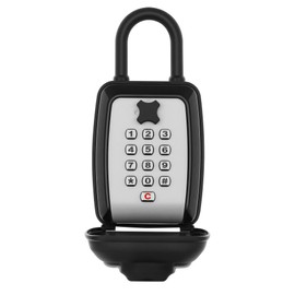 WJYMRO Key Lock Box With Code, Large Capacity 9 Digit Combination Lock Box, Portable U shaped Shackle Outdoor Weatherproof Security Safe for Homes, Garages, Offices, Realtors